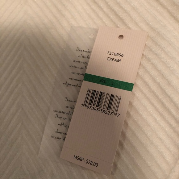 NWOT - Nanette Lepore Ribbed Sweater / white sweater - Picture 4 of 4